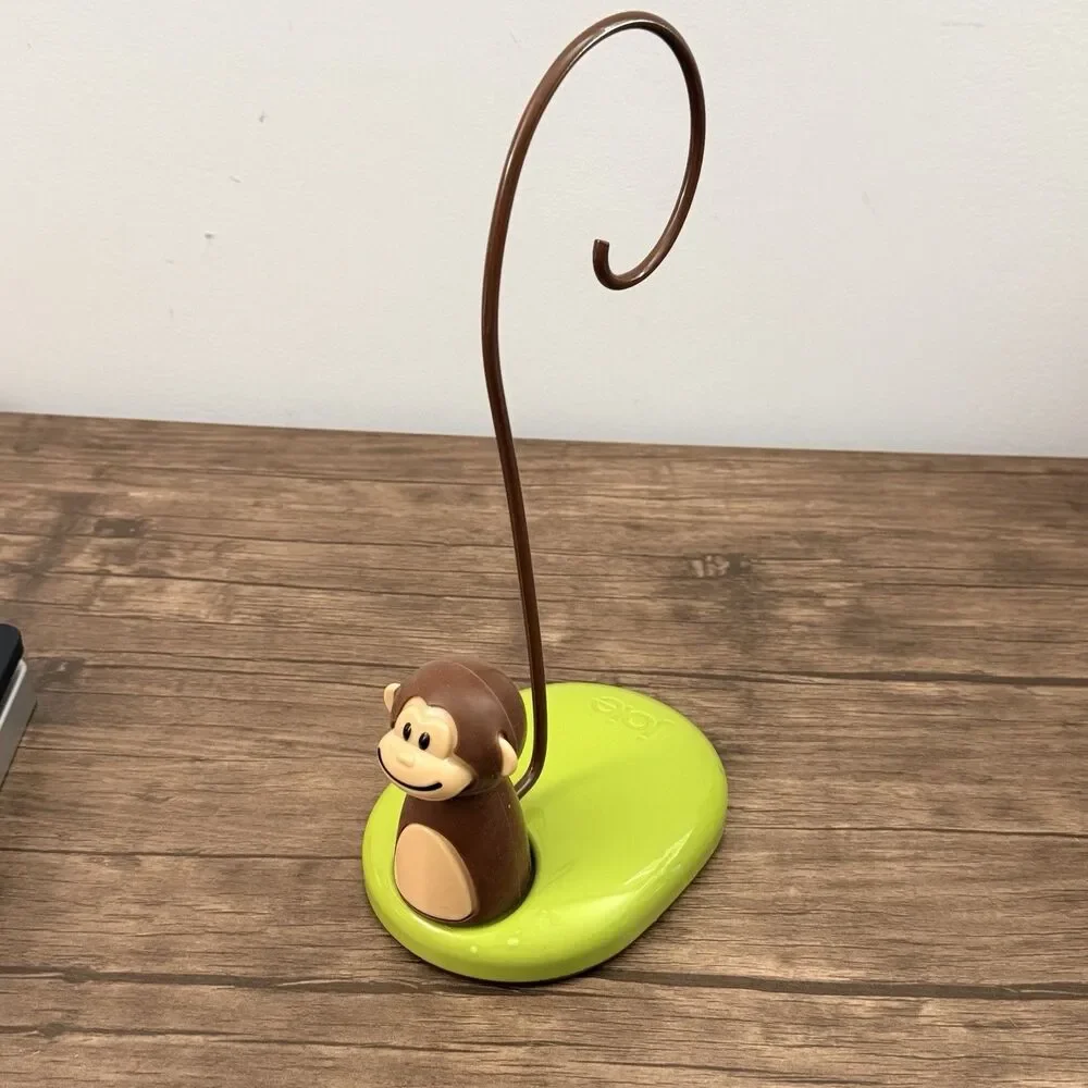 Joie Monkey Banana Tree Holder, Countertop Fruit Hanger with Secure Black